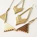 Geometric Necklace : Brass Triangle Buntings