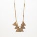 Geometric Necklace : Brass Triangle Necklace on a Chain