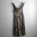 1950's Seashell Day Dress, Blue and Tan