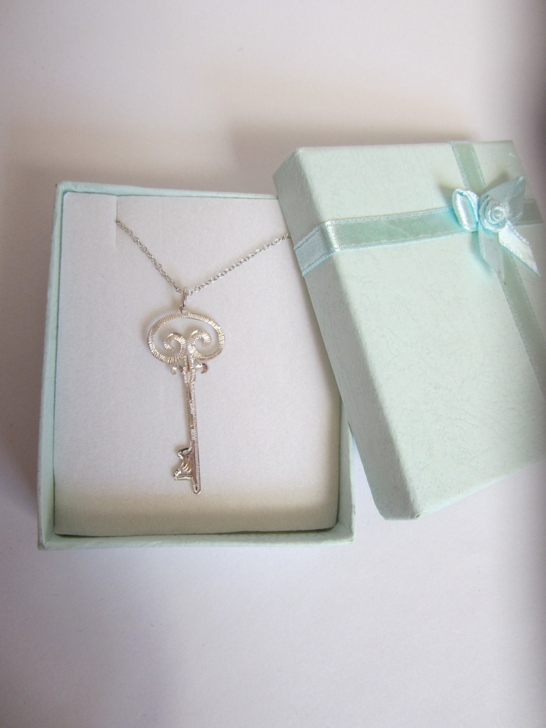 Silver Key Necklace. Silver Key engraving pendant. Sicret Key to my hart. Handmade engraving key. Silver key charm with chain