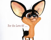 Chihuahua t shirt, chihuahua art, Dog art, Dog Clothing, Humor, Funny, Whimsical, Chihuahua painting, Fathers Day Gift, Mothers Day