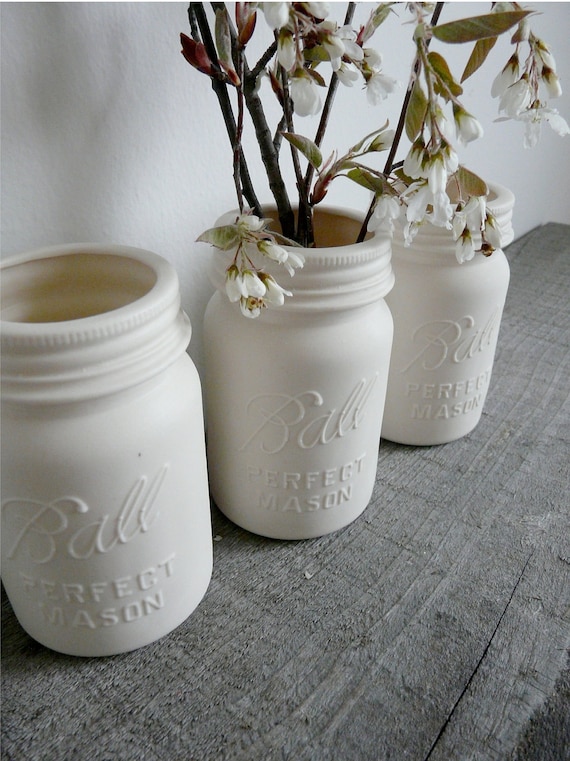 Ceramic Mason Jar Porcelain Vase
