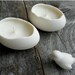 Soy Candles, Porcelain Votive, Set of 2 Eggs with Porcelain Bird