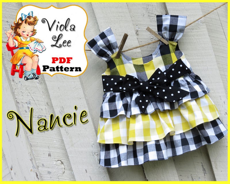 Nancie...Ruffle Top Pattern, cute with my Ruffle Capris Pattern and Ruffle Pants Pattern. INSTANT DOWNLOAD. Girl's Sewing Pattern.