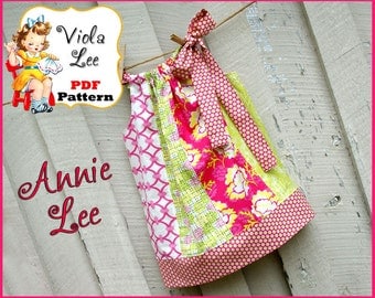 Annie Lee Pillowcase Dress Pattern. PDF, Girl's Dress Pattern. Toddler Pattern. INSTANT DOWNLOAD Girl's Sewing Pattern