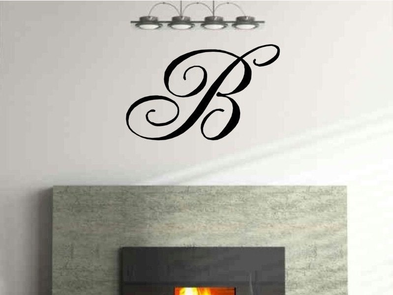 Monogram Single Letter Vinyl Wall Decal