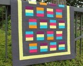 Shuffle Step 2-1/2" Strip Quilt Pattern - Multiple Sizes -  PDF version