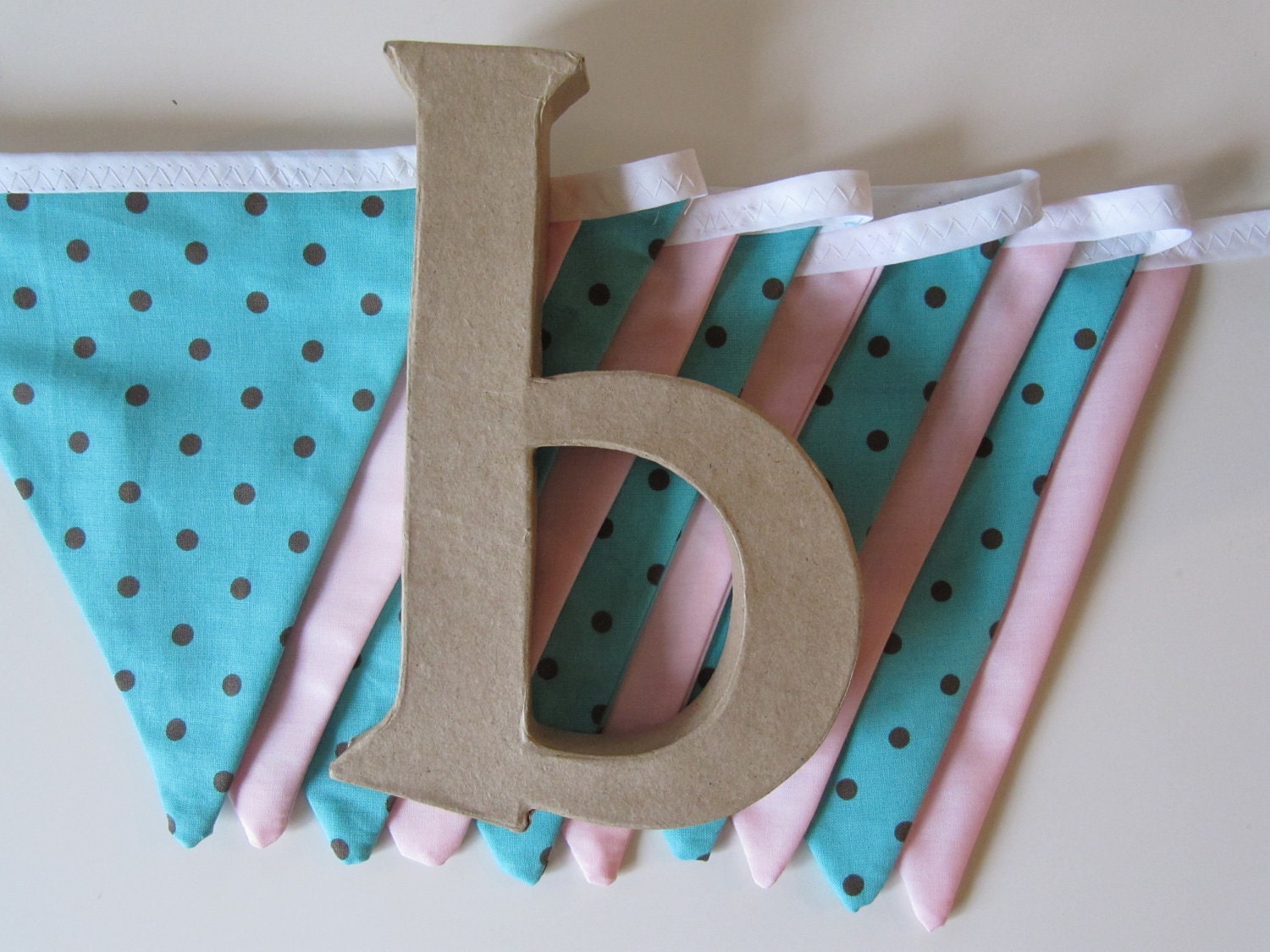 Sweet Surprise Decorative Fabric Bunting/Banner: Polka Dots & Solids