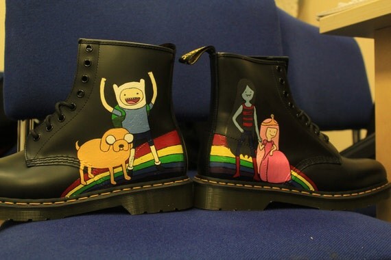 Hand-painted Adventure Time Doc Martens