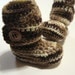 Infant crochet booties. Ankle boots. Neutral colors. Ready to ship. Baby booties ready to ship. Size 3 to 6 months.