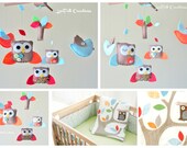 Baby Crib Mobile - Baby Mobile - Owl Baby Mobile - Nursery Mobile - Tree Top Friends Matching Mobile - You can customize