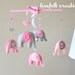 Baby crib mobile - Baby Mobile - Custom Baby Mobile - Girl Elephant Mobile - Nursery Mobile -Pink Mobile - OR CHOOSE your colors :)