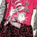 Cat in the Hat Dress  Upcycled Shirt in Hot Pink, Zebra 18mo OOAK IMMEDIATE SHIPPING