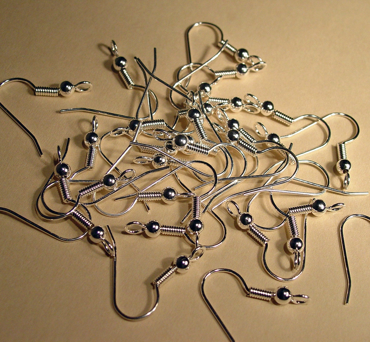 30 surgical steel earring hooks for feather earrings