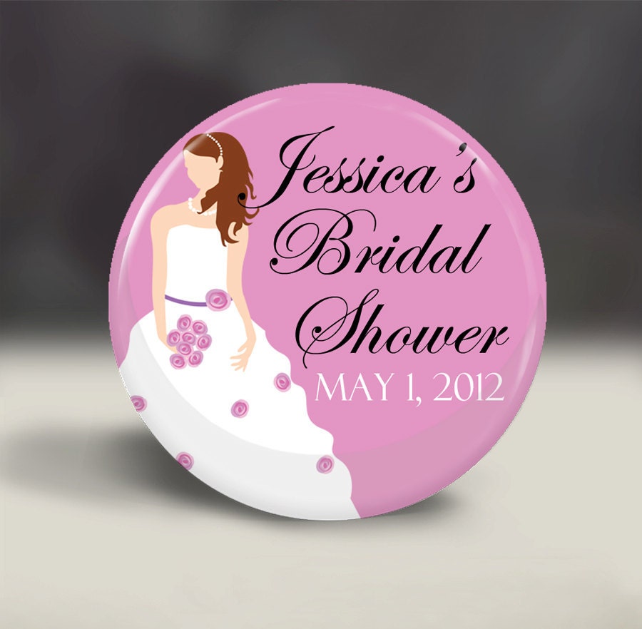 Personalized Bridal Shower Favor-  Bride w/ Flower Dress, Purple, Lilac - party favor, bridesmaid gift, bridal shower, birthday