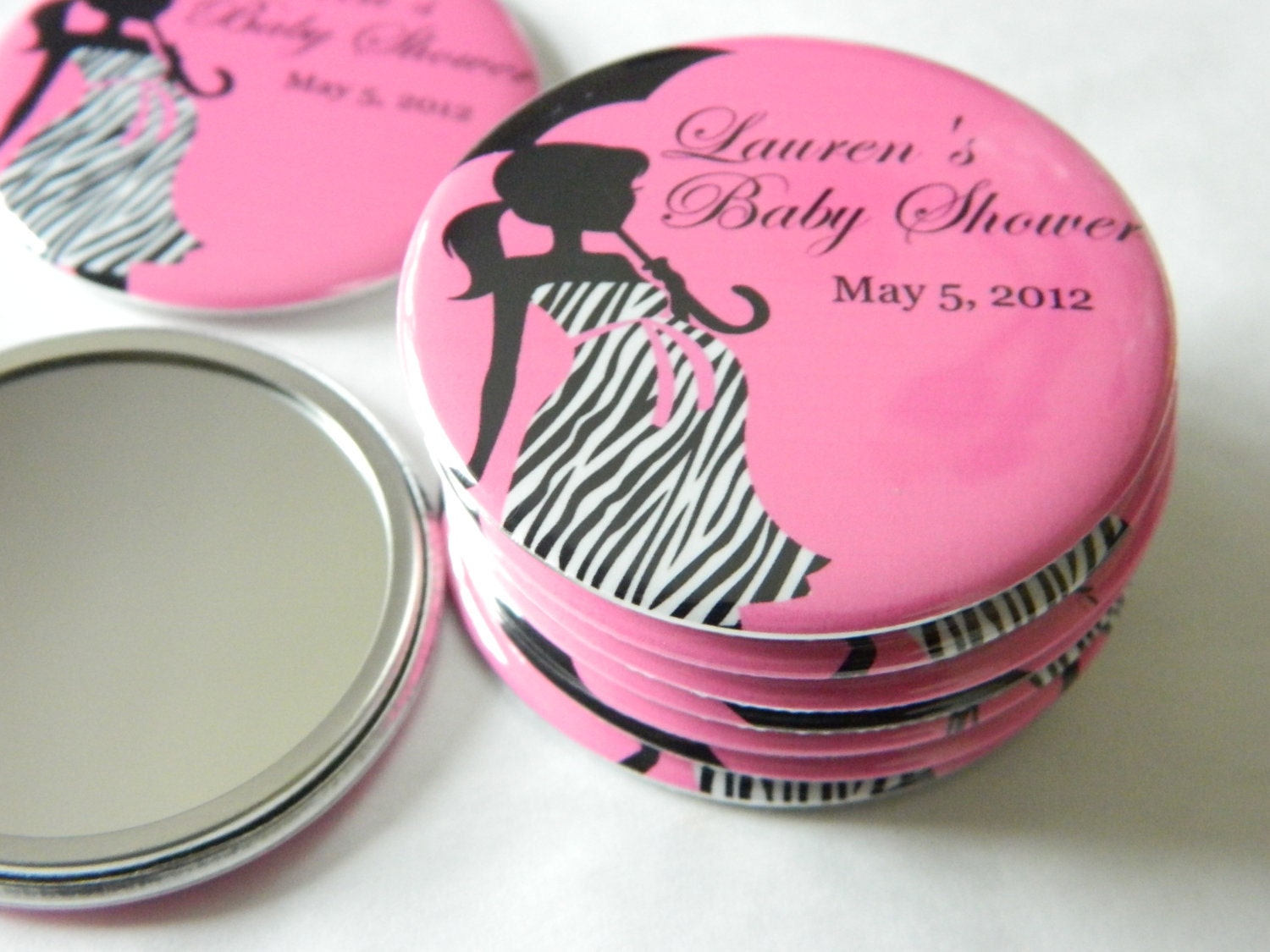 Baby Shower Party Favors - Set of 30 Special Bundle -  Personalized Pocket Mirrors -  Party Favor, Compact Mirror