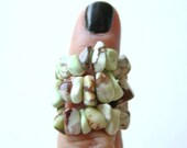 Lemon Chrysoprase Rock  Ring