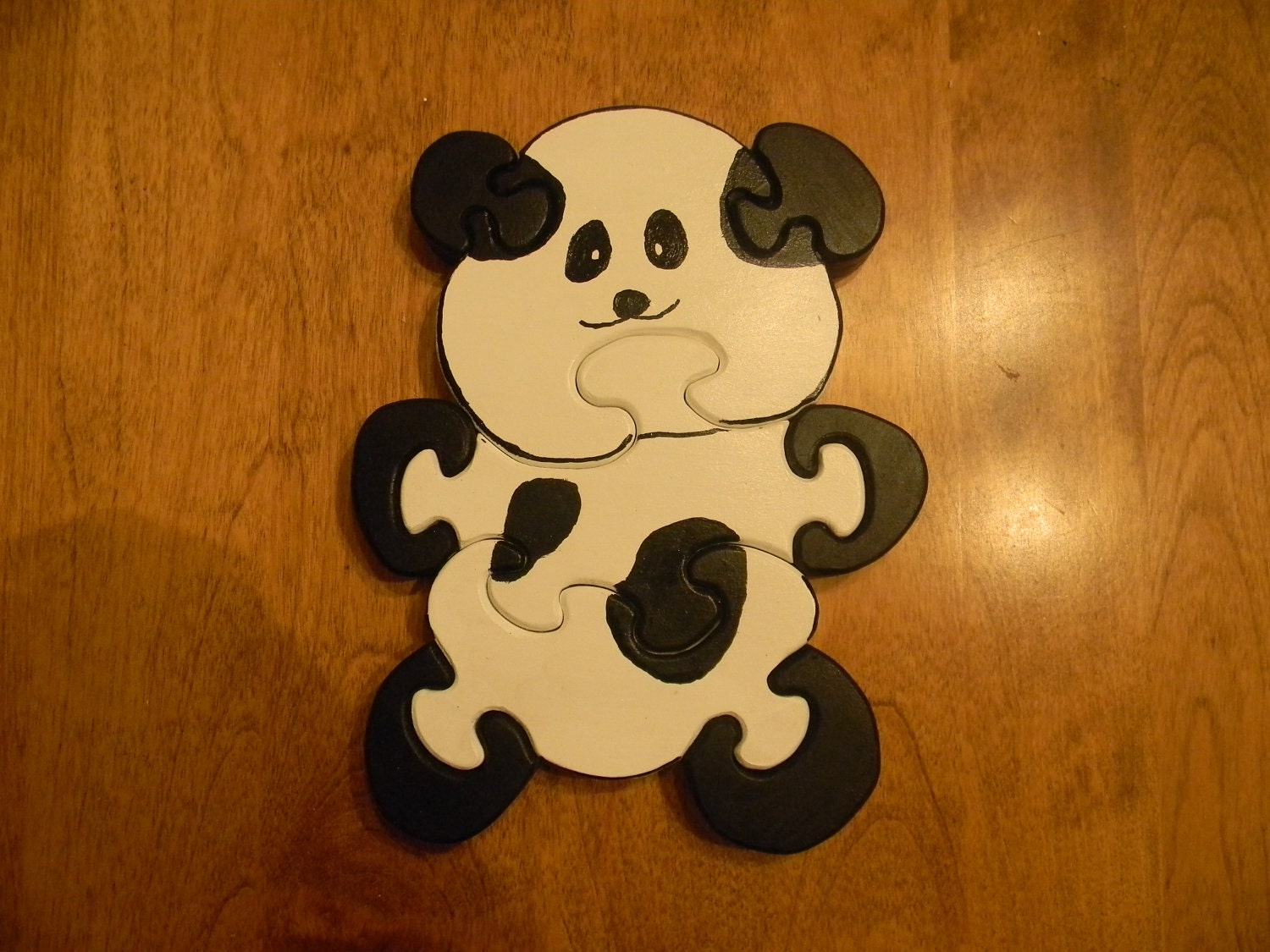 Puzzle Wood Handmade 9 Piece Panda Bear
