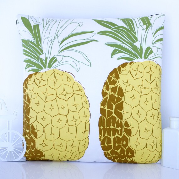 Pineapple cushion cover pineapple pillow yellow cushions yellow pillows retro cushion yellow throw pillow fruit cushion decorative pillow