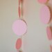 Pink Paper Garland, Baby Shower Decoration, Girl baby shower, party decoration, wedding decoration, nursery decoration, 10 feet, light pink