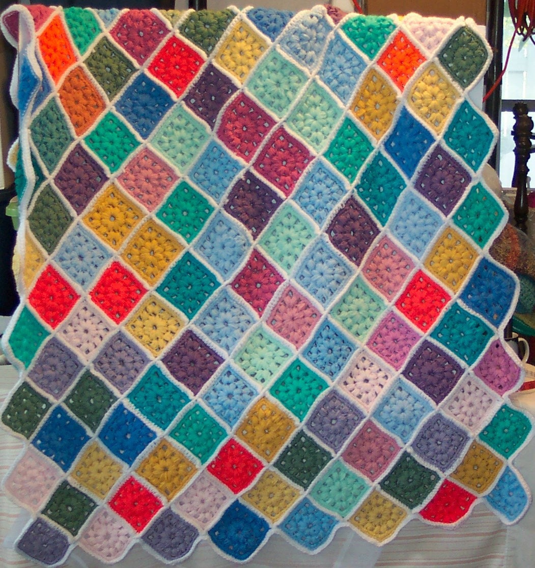 Cathedral Window Design Afghan