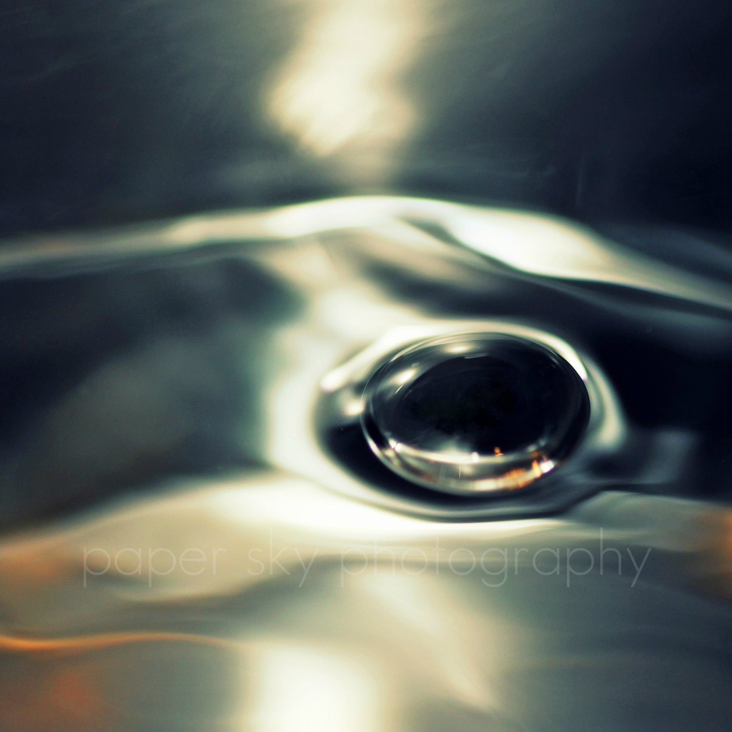 Water droplet bubble print 20 x 20 stretched canvas photograph photo
