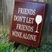 Wine Alone - Brown and Beige