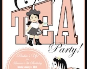 Cowgirl Tea Party Invite