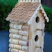 Birdhouse "Two Story Straight", wood and wine corks
