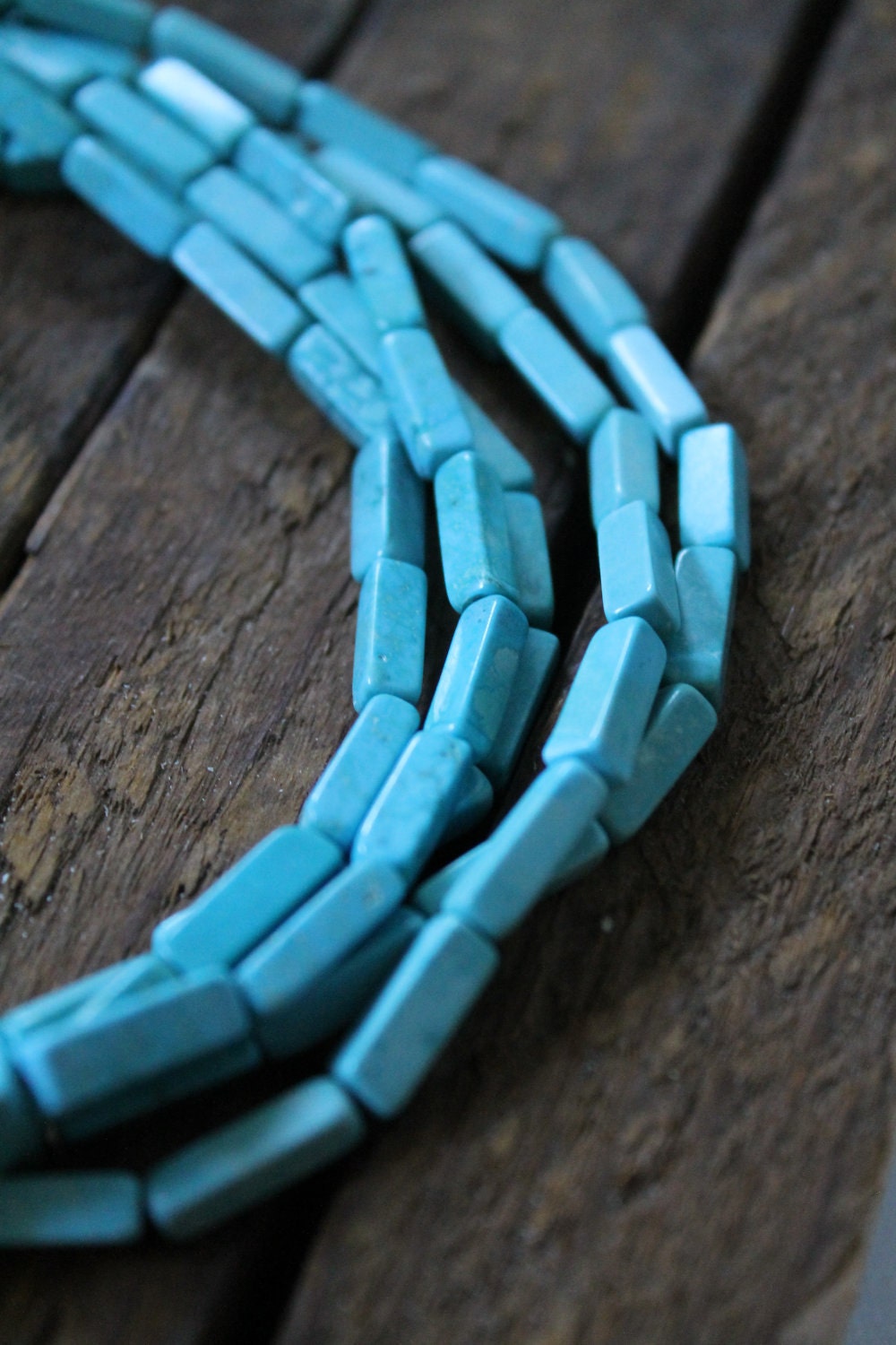 Chunky Turquoise, 20" -5 strands necklace.