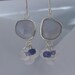 Rose Cut Lavender Chalcedony Earrings with Tanzanite & Rose Quartz Heart Briolettes