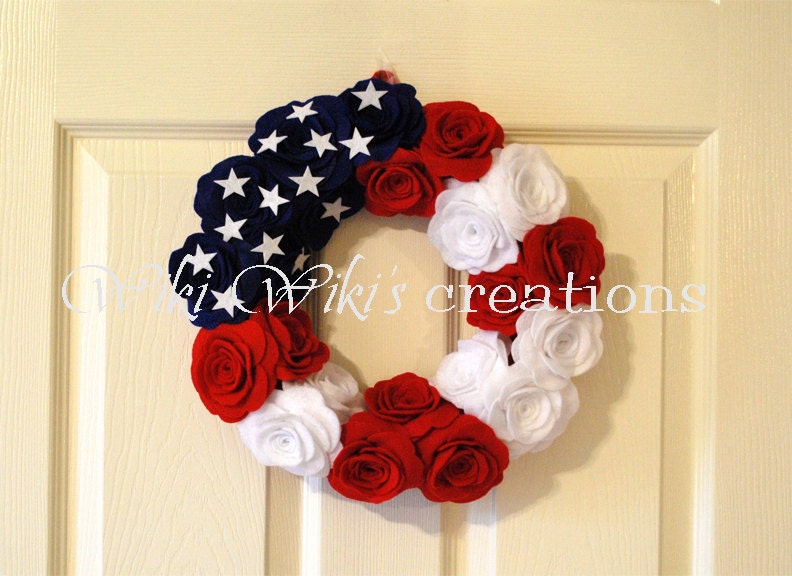 Patriotic Rose Wreath