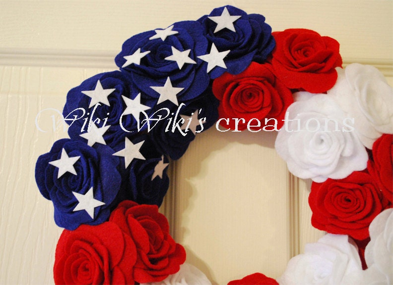 Patriotic Rose Wreath