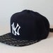 Custom New York Yankees Strapback -- Silver Fendi Fabric