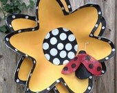 Screen Door Hanger Decor Yellow Flower