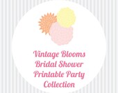 Vintage Blooms Bridal Shower - Full Printable Party Collection - DIY PRINTABLE - by Tickled Peach Studio Il_170x135
