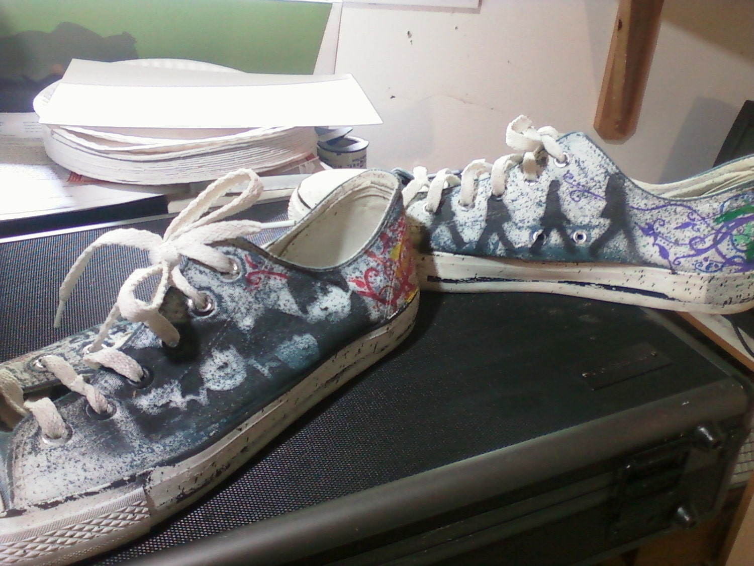 The Beatles custom canvas shoes FULLY CUSTOMIZABLE graffiti Banksy style