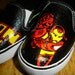 Adult Iron Man slip on shoes - Made to order, fully customizable Arch Reactor Arc Red Yellow Green