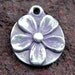 Pet Tags - Pet ID Tag - Dog Tag - Hand Stamped Pewter Flower