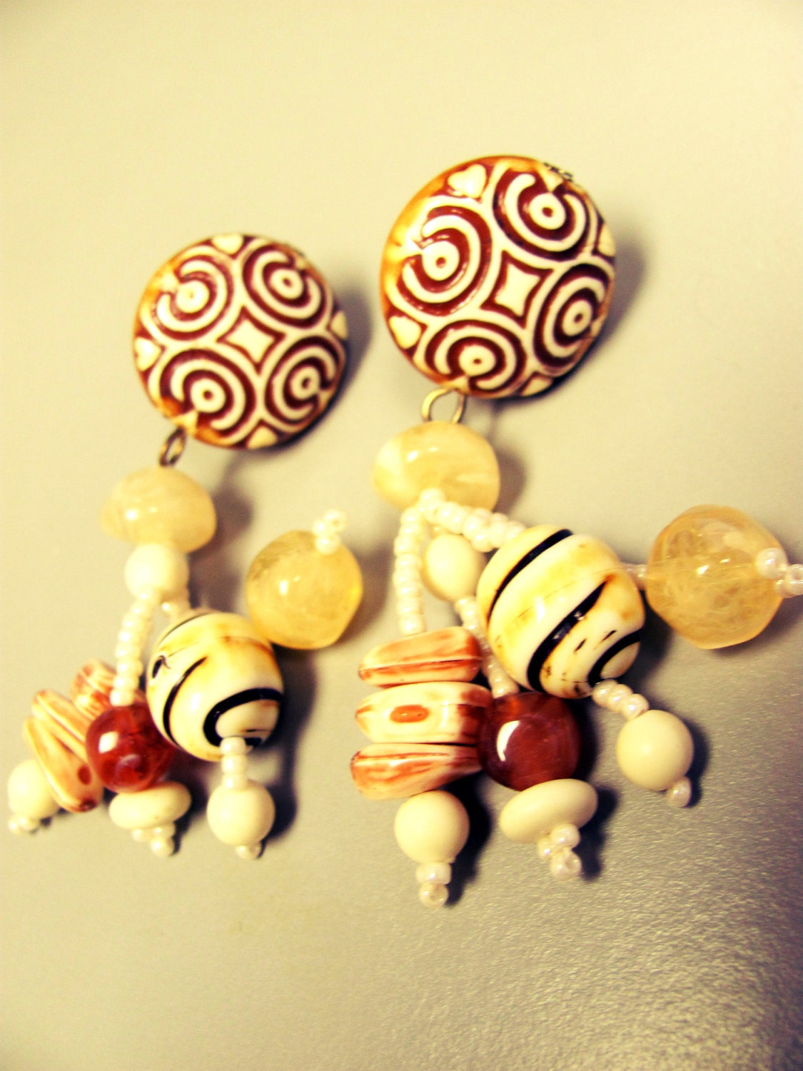 Vintage Bohemian Beaded Earrings