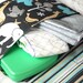 Diaper Clutch Gray and Blue Safari