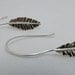 Metal Feather Earrings Brass and Silver Boho Chic