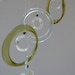 RECYCLING WINE BOTTLES into wonderful musical windchimes, wind chime, handmade, green and eco friendly, mobile, clear bottles 128
