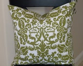 Sale Ammole Amsterdam Olive White 20x20 inch pillow cover