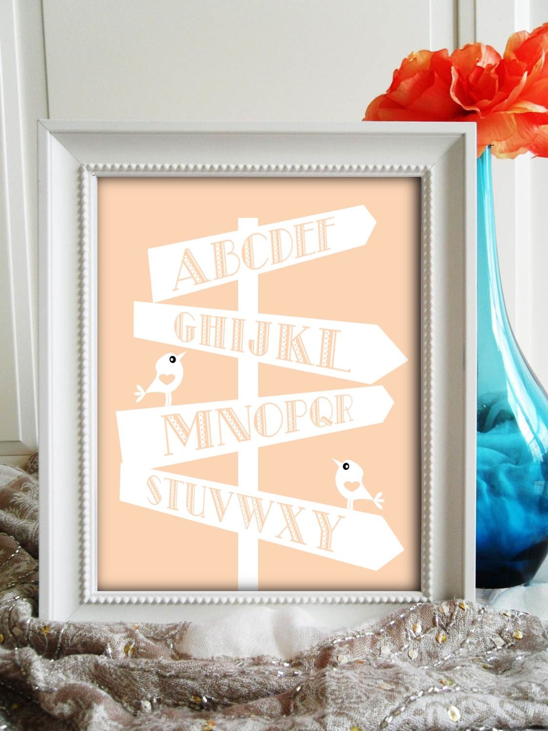 EDUCATIONAL Shabby Chic Art Print. 8x10. NEW BABY Birth Announcement 8x10 Art Print. Ideal for Nursery, Bedroom, Playrppm or Gift.