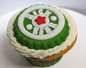Heineken Beer Bottle Top Fondant Cupcake Topper