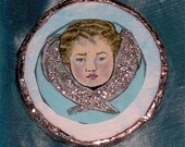 Christmas Ornament Baby Angel of Peace Ooak