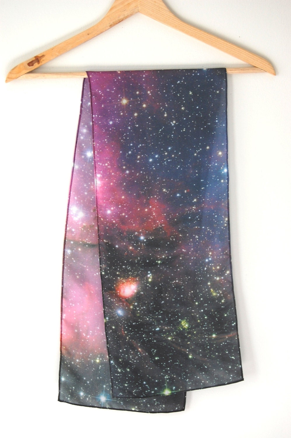 Nebula Galaxy Print Silk Scarf - Young Stars