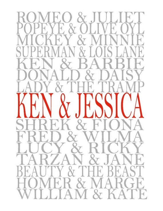 Famous Couples Print