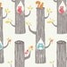 END OF BOLT, 34 inches, Woodland Friends in Natural, Monaluna Circa 52 for Birch Fabrics, Organic Fabric